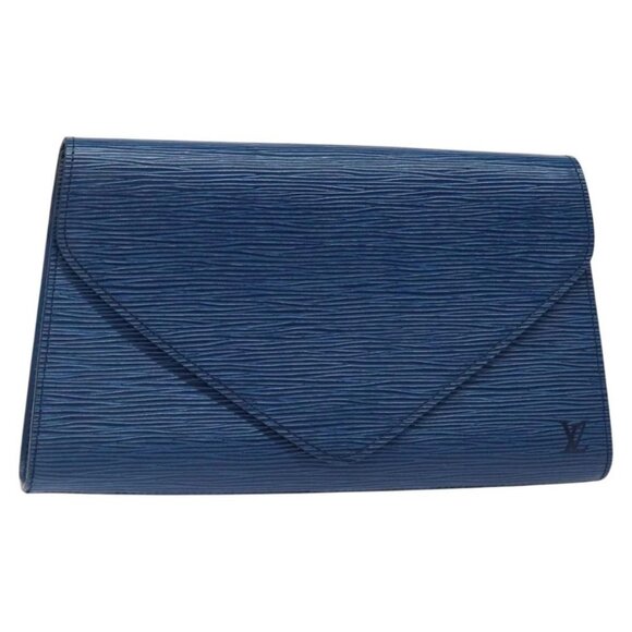 LOUIS VUITTON Epi Art Deco Clutch Bag Blue - Picture 1 of 14